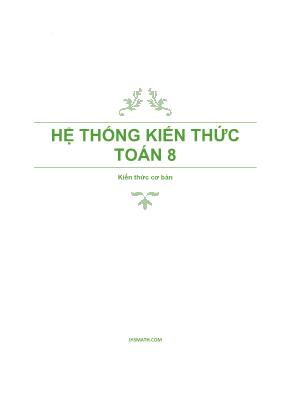 Hệ thống kiến thức Toán 8 - Kiến thức cơ bản